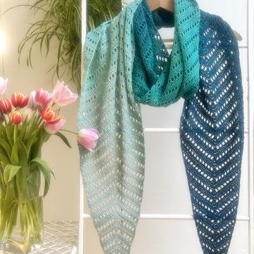A mermaid's tail shawl
