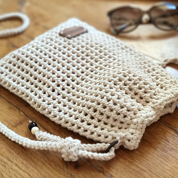 Mobile phone crossbody shoulder bag crochet pattern T19