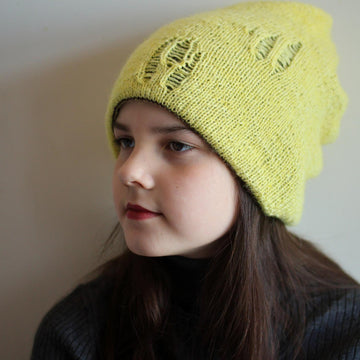 Distressed Swirl Beanie