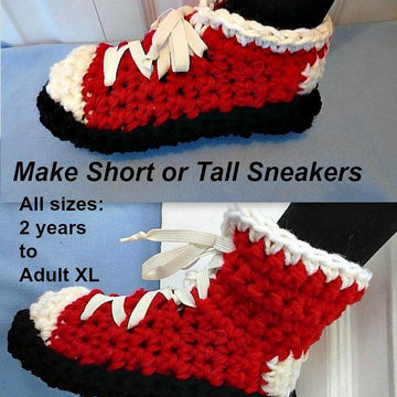 922- Red Crochet Sneakers
