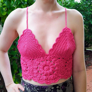 Lace Up Halter Bikini Top Pattern Easy Crochet Summer Crop Top Beginner Beachwear PDF DIY Festival Top Crochet Swim Top Design