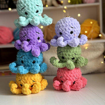 Small no sew plush octopus
