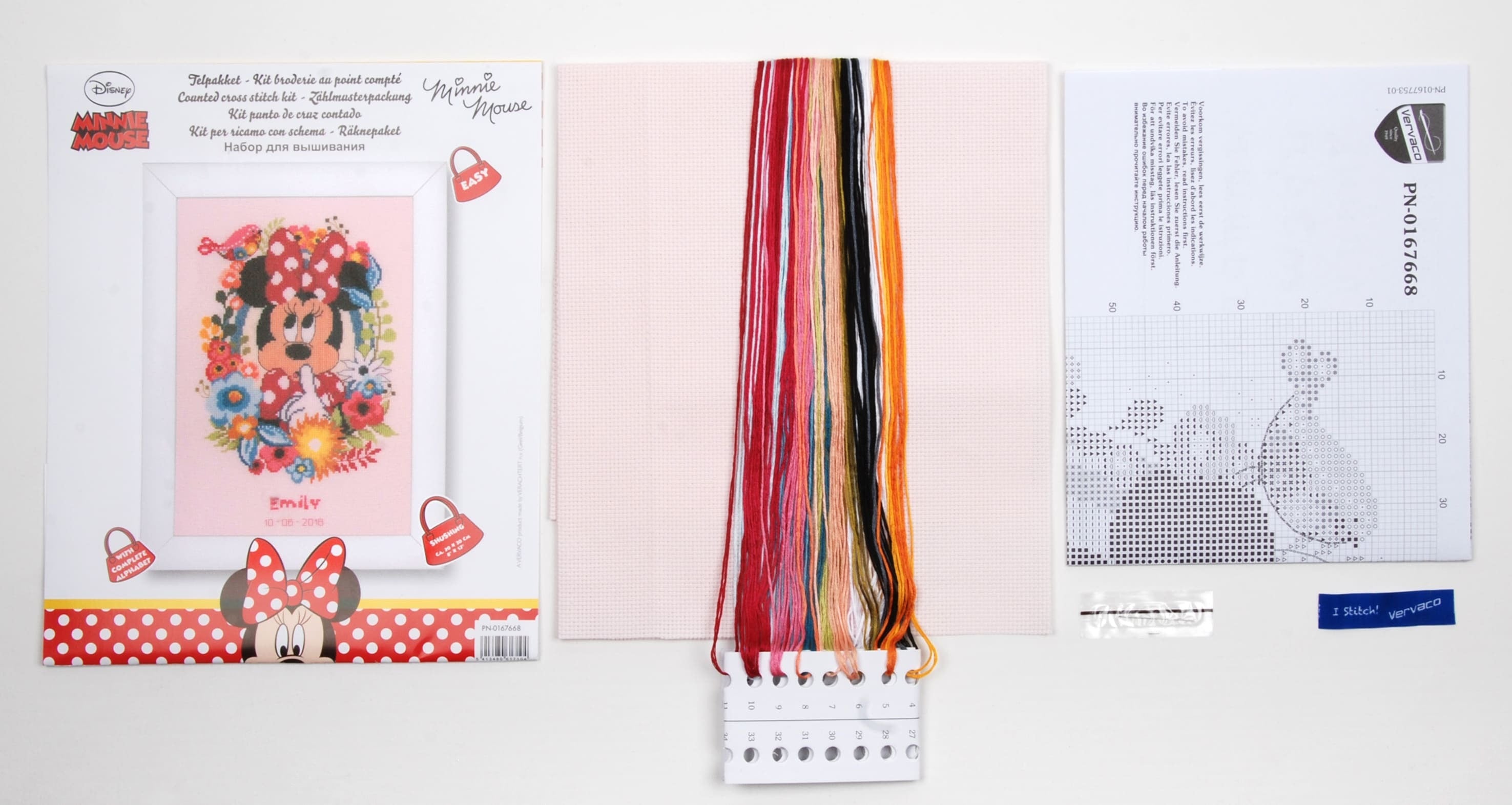 Vervaco Counted Cross Stitch Kit Disney Minnie Shushing Cross Stitch Kit