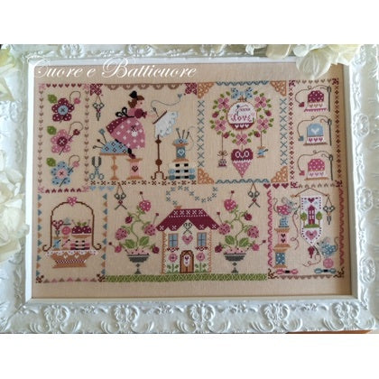 Cuore E Batticuore Stitching in Quilt Cross Stitch Chart - 2006422 -  Leaflet
