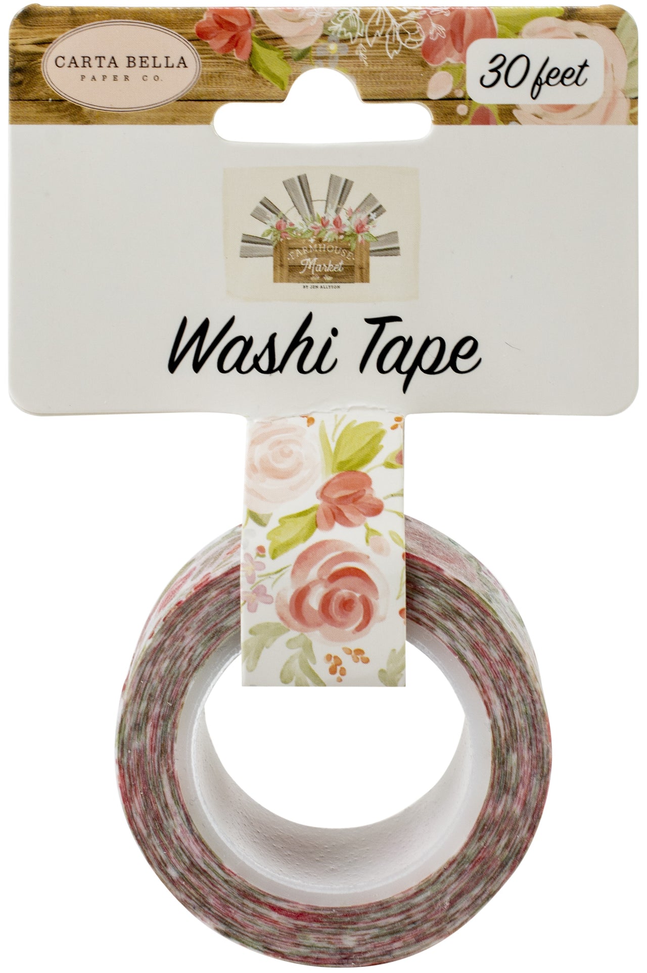 Echo Park Paper Carta Bella Farmhouse Market Washi Tape 30' - Lovely Bouquet