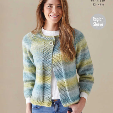 Cardigan, Sweater and Cowl Knitted in King Cole Acorn Aran - 5802 - Downloadable PDF