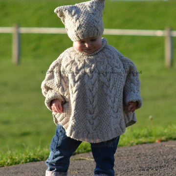 Vanilla Cloud Poncho and Hat Set
