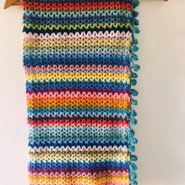 V Stitch Crochet Blanket