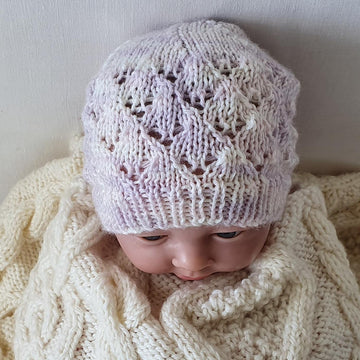 Candy - prem 4ply lace beanie