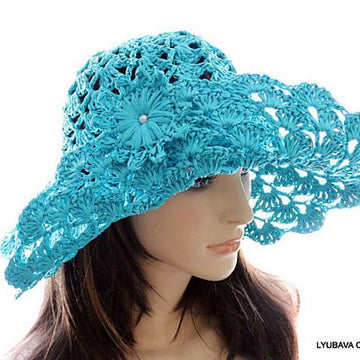 Turquoise Summer Floppy Hat