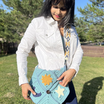 Starlit Crochet Sling Bag