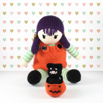Polly pumpkin doll knitting pattern 19022