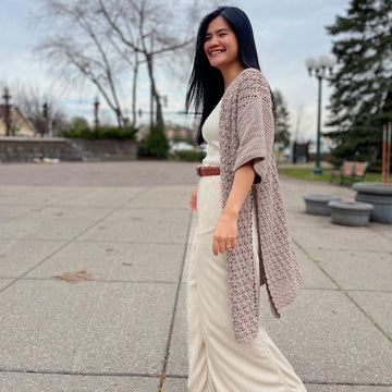 Side Slits Crochet Cardigan