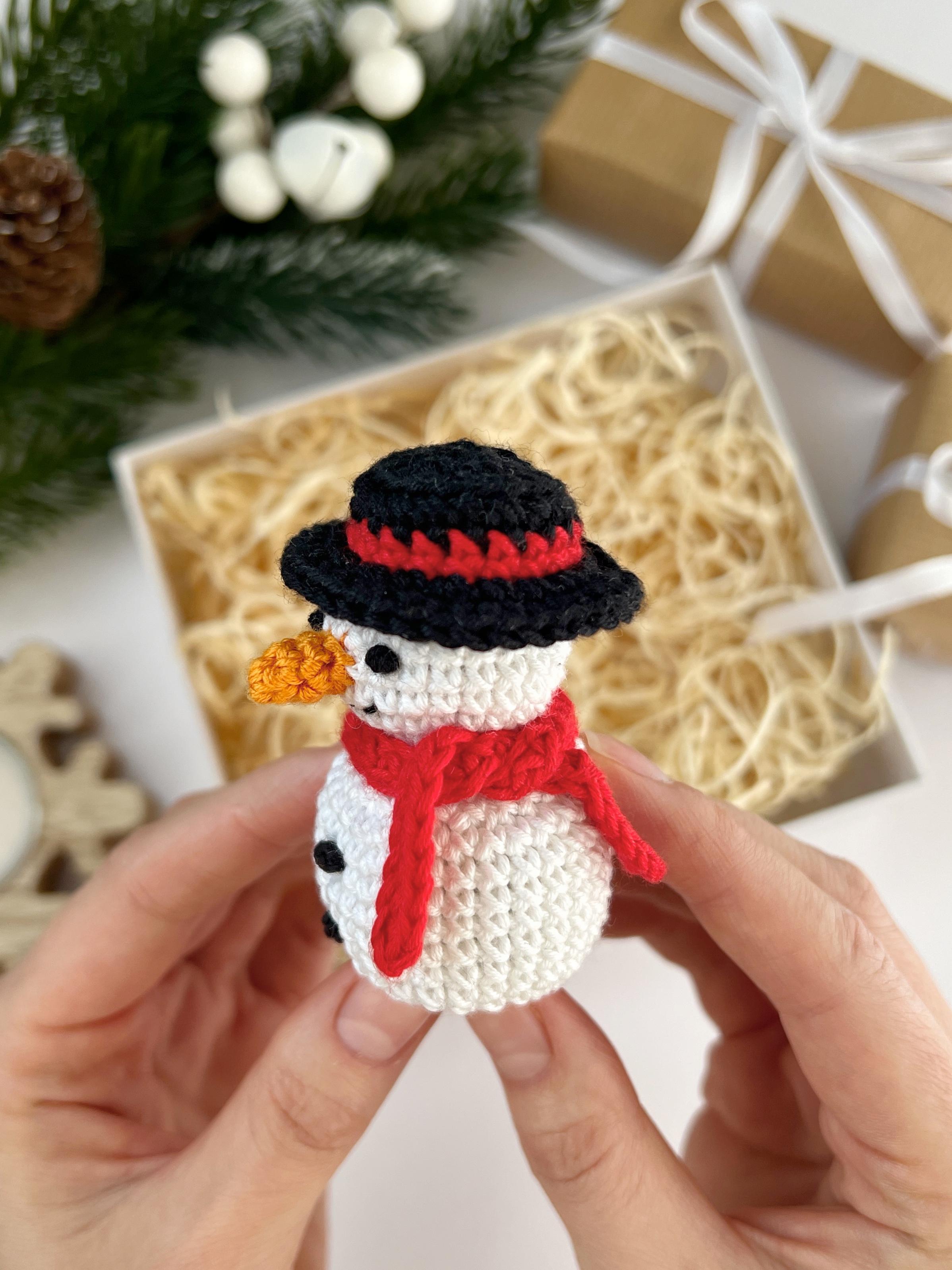 Crochet snowman pattern Christmas ornament Amigurumi snowman decoration