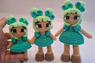 Green Rainbow Crochet Doll 3 Levels in 1