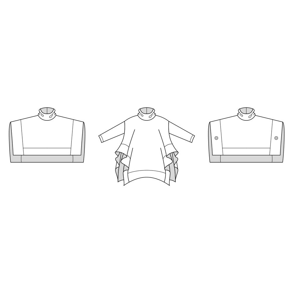Rebecca Page Children's Sweater Cape Sewing Pattern - Downloadable PDF