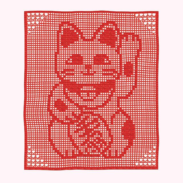 Maneki-neko Japanese Lucky Cat Filet Crochet Chart
