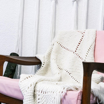Tunisian Crochet Herringbone Throw
