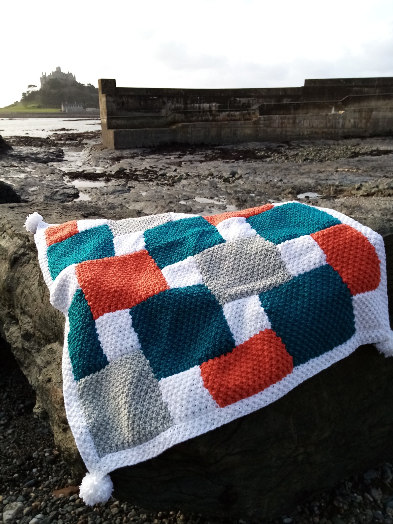 Bright Geometric Blanket in Deramores Studio Chunky Acrylic - Downloadable PDF