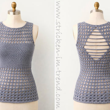 Crochet Pattern Summer Top CROSS#back | Open Back Crochet Top | Women's Tank Top PDF