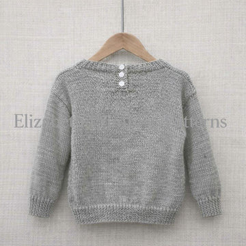 Children’s Freddy the Teddy Bear Intarsia Jumper Knitting Pattern - Elizabeth Primrose Patterns (P181)
