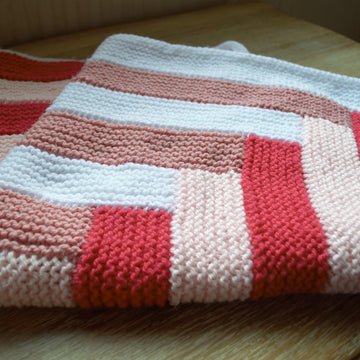 Candy Striped Baby Blanket