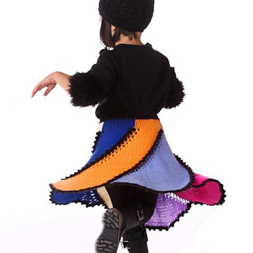 Knit spiral skirt