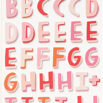 American Crafts Lucky Us Thickers Stickers 5.5"X11" 92/Pkg - Be Mine Alpha/Foam