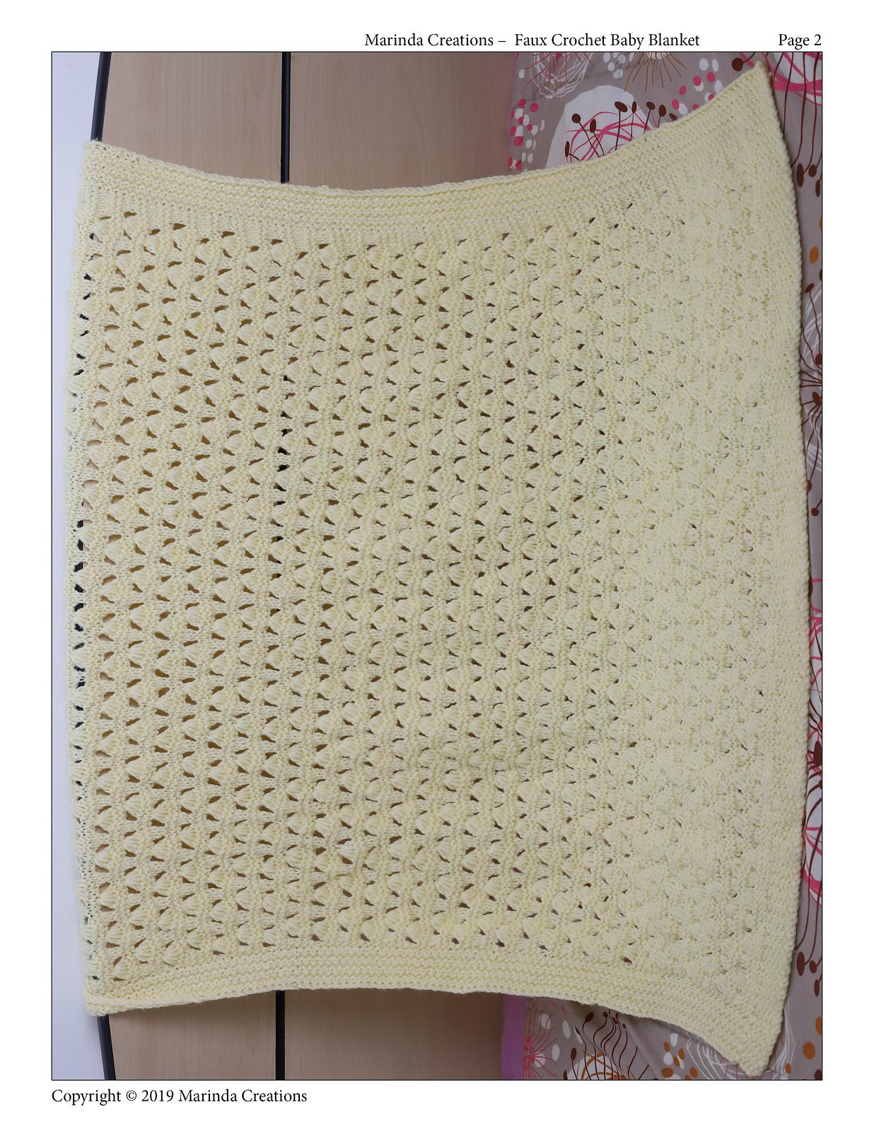 Faux Crochet Baby Blanket
