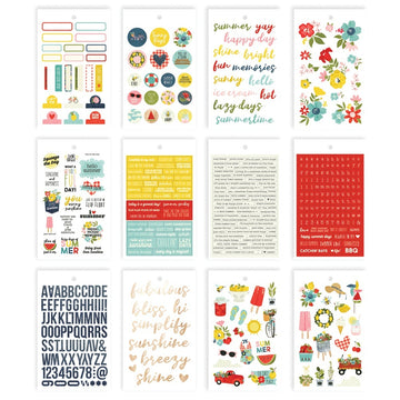 Simple Stories Summer Farmhouse Stickers 4"X6" 12/Pkg - 619779