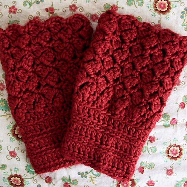 Blooming Roses Crochet Boot Cuffs