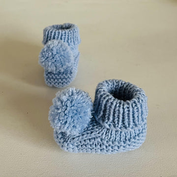 Baby Pompom Booties