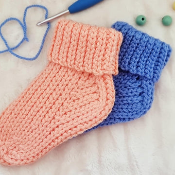 Children’s adjustable size crochet socks pattern S12