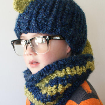 Chunky Dinosaur Hat and Cowl