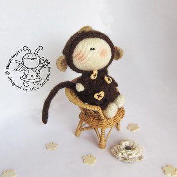 Pebble doll  Monkey