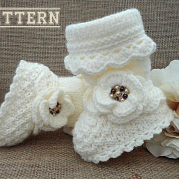 Knitted Baby Girl Booties Baby Shoes Pattern