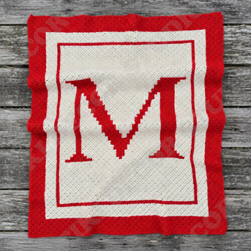 Letter M Blanket C2C CROCHET PATTERN