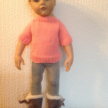 Dungarees and jumper for 18 inch doll