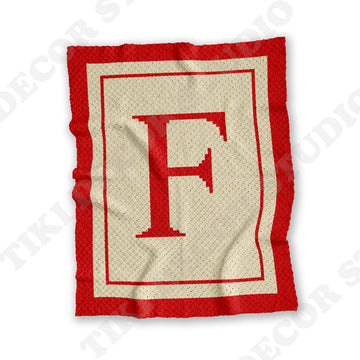 F Letter Blanket Corner-to-Corner (C2C) Crochet Pattern