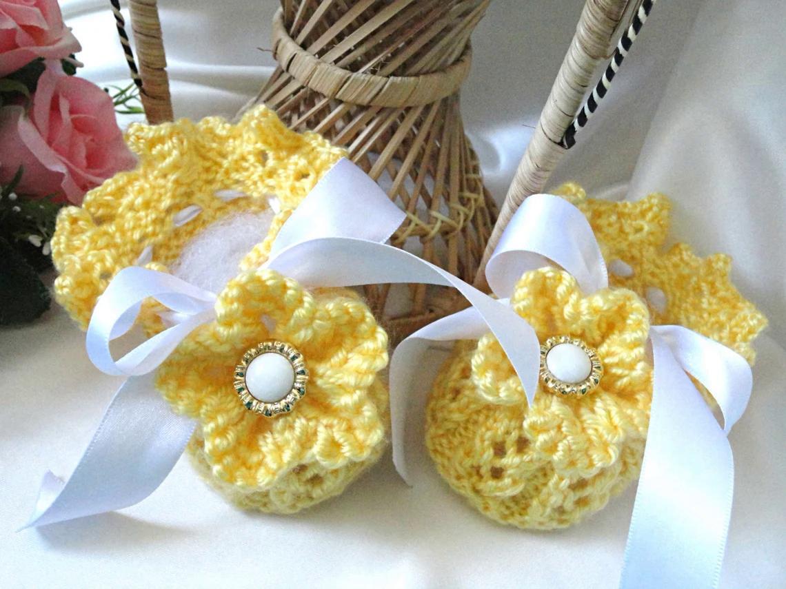 Knitting PATTERN Baptism Shoes Christening Shoes Knit Shoes