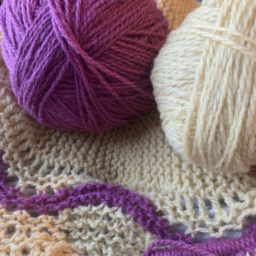 Rhubarb and Custard Shawl