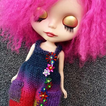 Blythe Romper Rumper, pinafore dress and cardigan