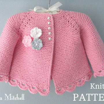 Knit Pattern Baby Girl Jacket Newborn Girl Coat Hannah