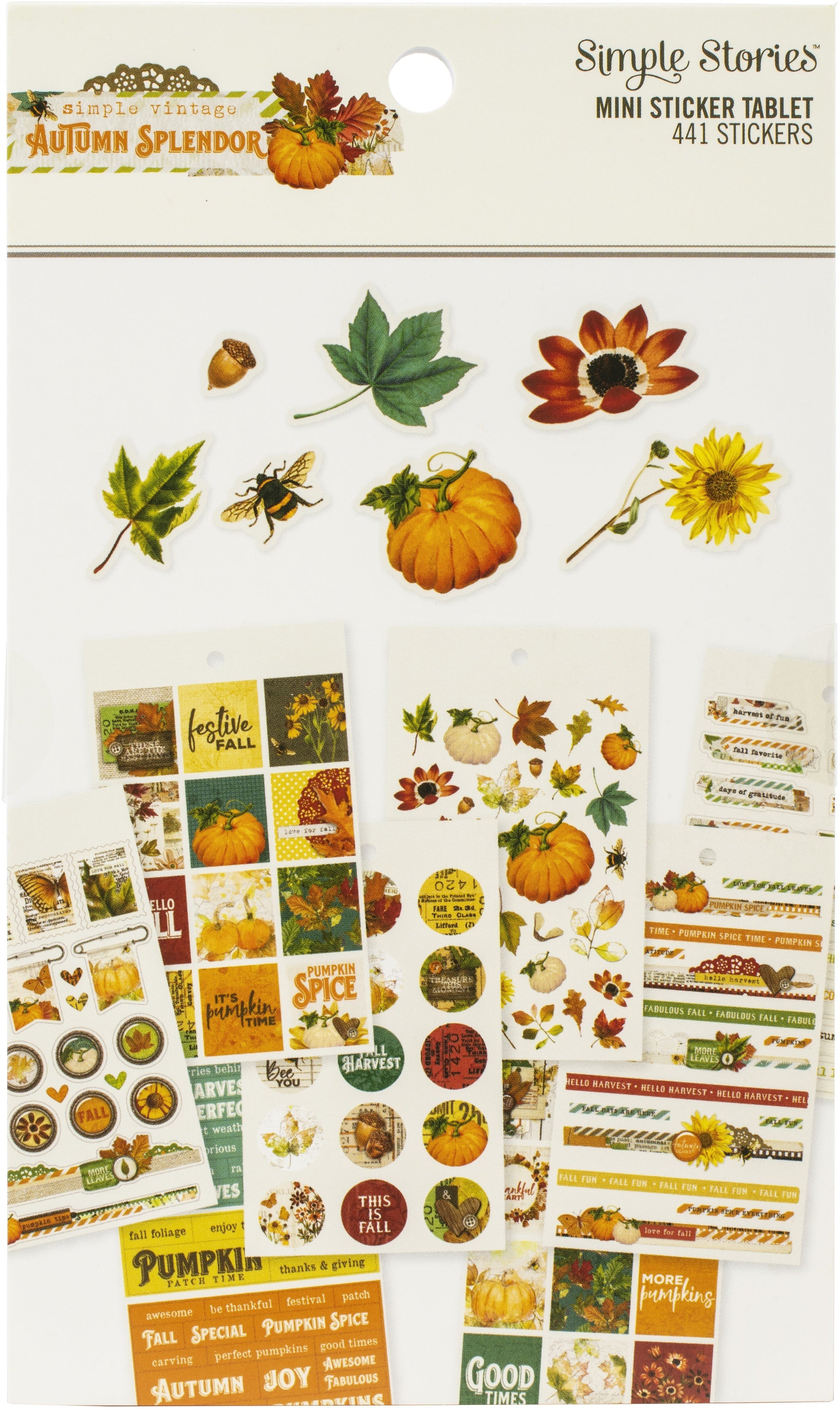 Simple Stories Autumn Splendor Mini Sticker Tablet 441/Pkg - 600373