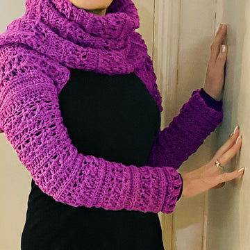TWO ELEGANT SHAWLS WITH SLEEVES