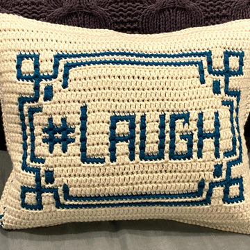 #Laugh Mosaic Pillow No 1