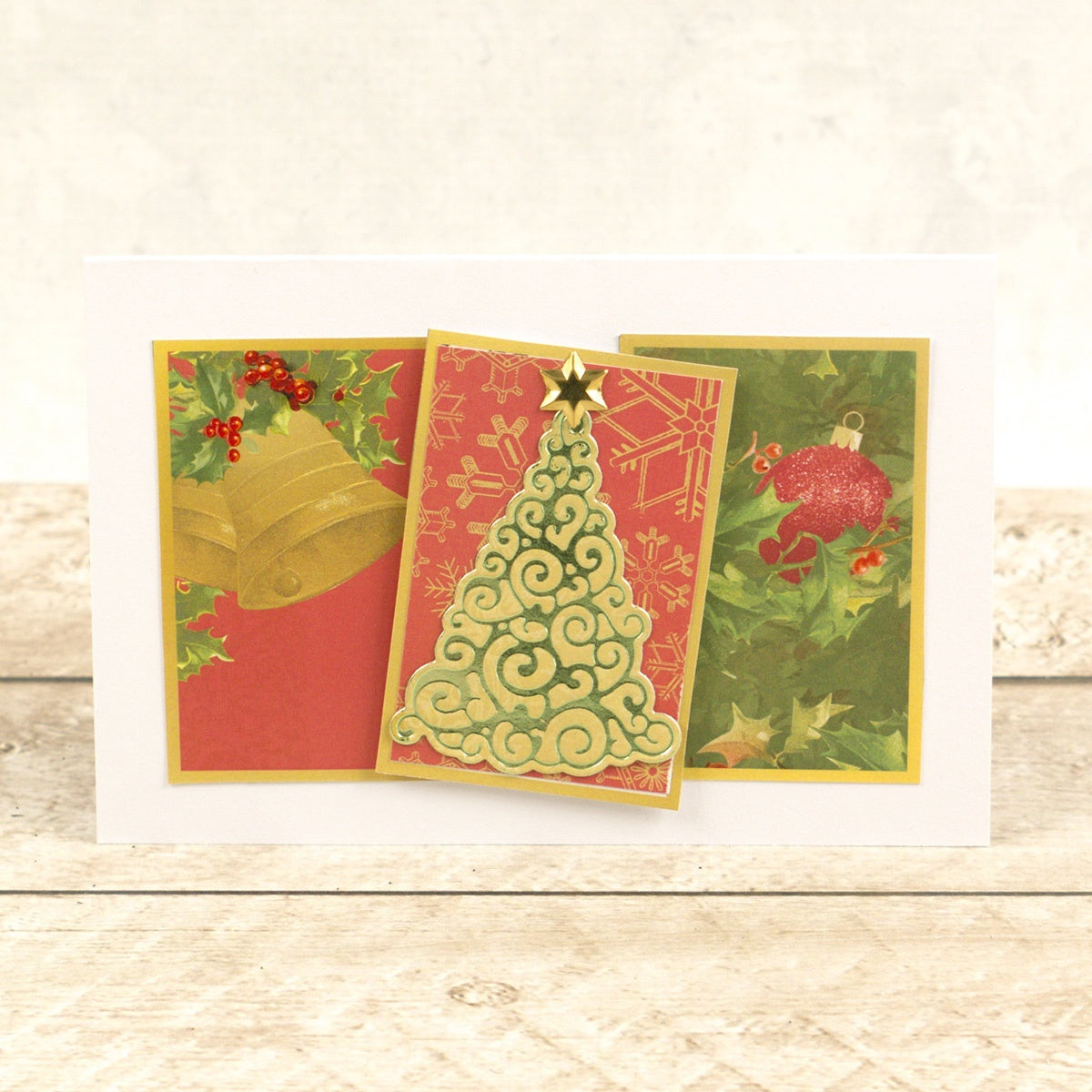 Artdeco Creations Naughty Or Nice Cut, Foil & Emboss Dies - Curling Christmas Tree 2"X2.6"