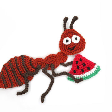 Ant crochet applique pattern
