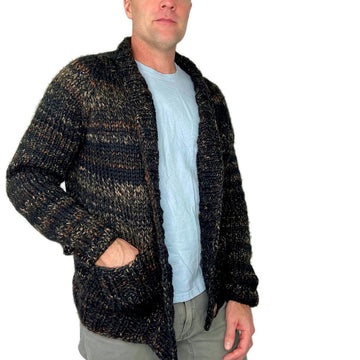 Mountains and Stone Cardigan - Chunky Shawl Collar