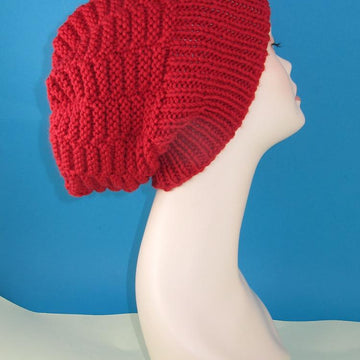 Chunky Basket Stitch Slouch Hat